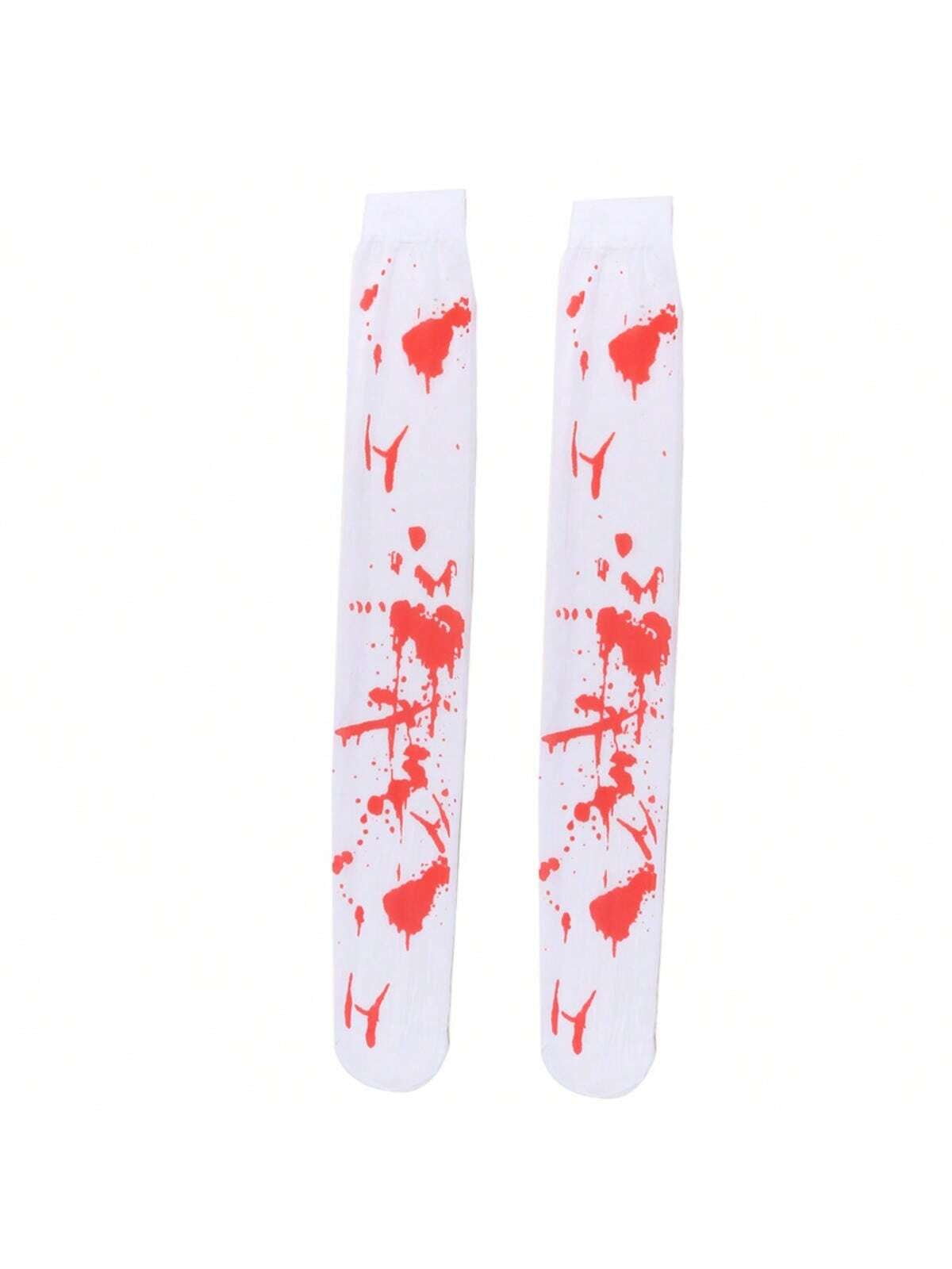 1Pair Halloween Thigh High Socks,Long Stockings,Halloween over Knee Stockings,Halloween Cosplay Festival Socks,Funny Prank Stockings for Halloween,Halloween Party Costume Props,Christmas