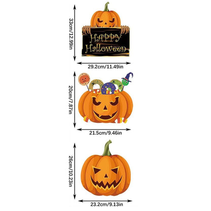 Halloween Door Sign, Halloween Pumpkin Hanging Sign, Happy Halloween Front Door Welcome Sign, Halloween Front Door Decorations, Pumpkin Wall Decor Wall Sign for Halloween Party
